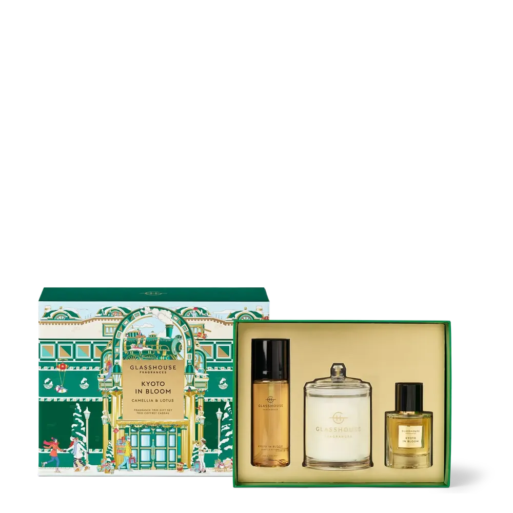 Christmas Limited Edition Glasshouse Kyoto In Bloom Candle, Parfum & Body Mist Gift Set 2025-Candles2go