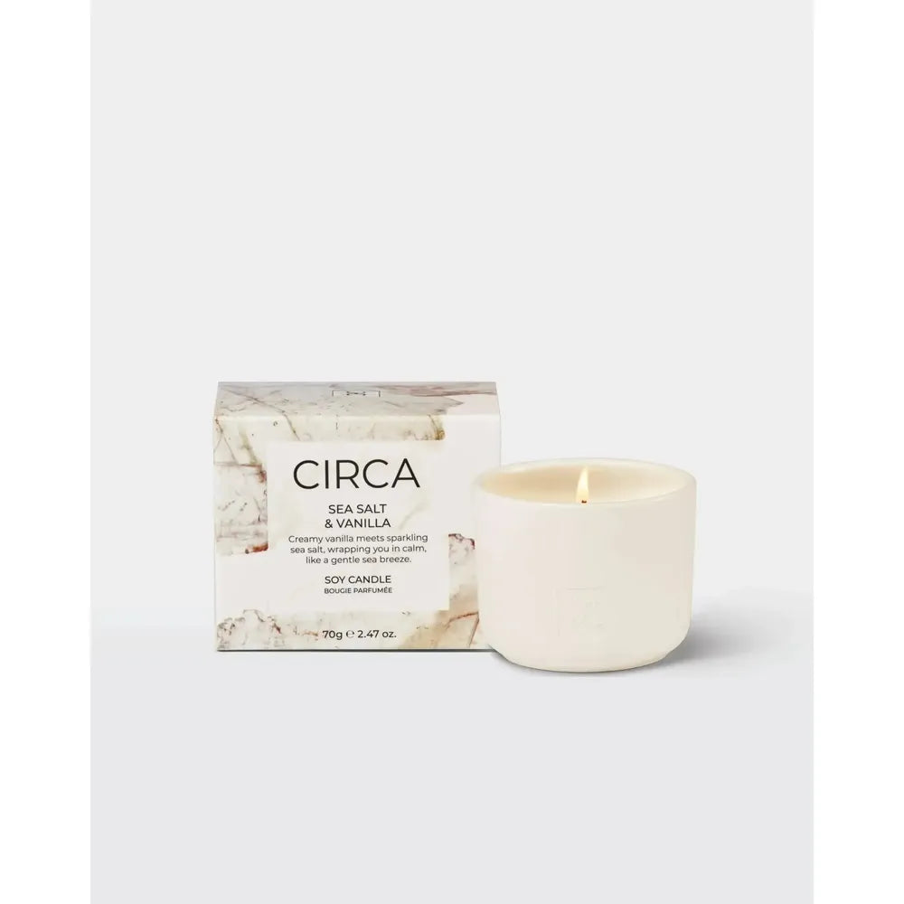 Circa Sea Salt & Vanilla 70g Mini Candle-Candles2go