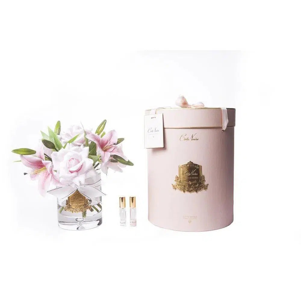 Cote Noire Luxury Grand Lilies and Roses Gold Badge LRL02-Candles2go