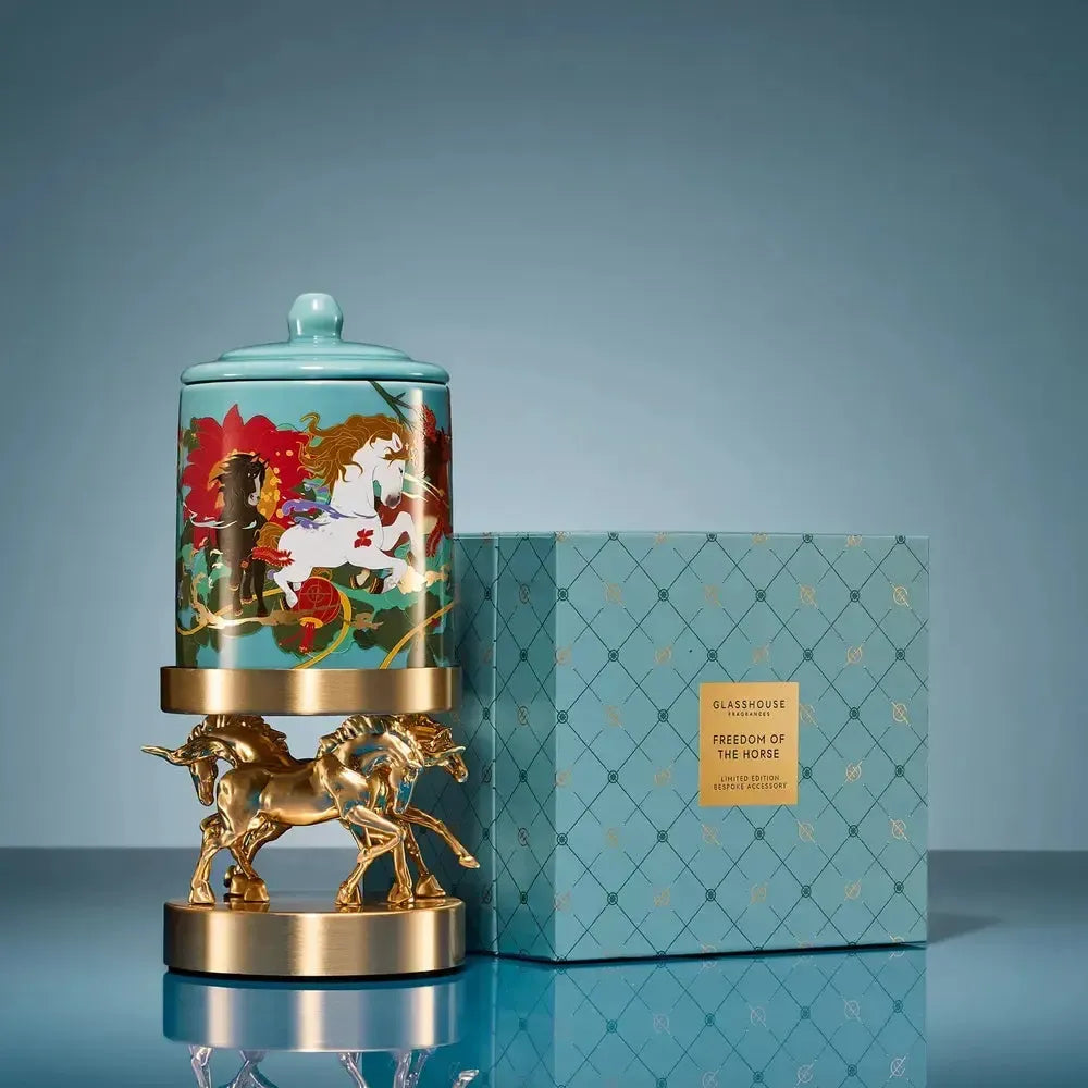 Limited Edition New Year Freedom Of The Horse Candle Holder by Glasshouse Fragrances-Candles2go