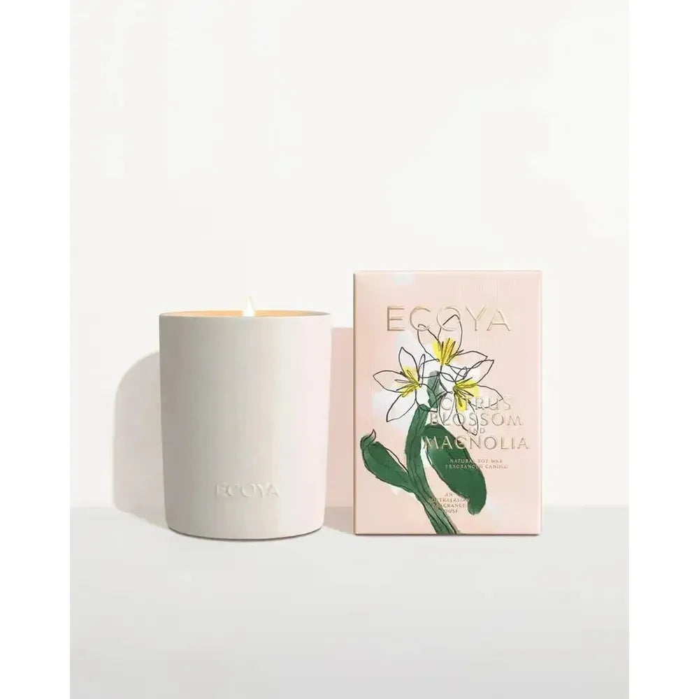 Mother's Day Citrus Blossom & Magnolia Ceramic Madison Jar 400g by Ecoya-Candles2go