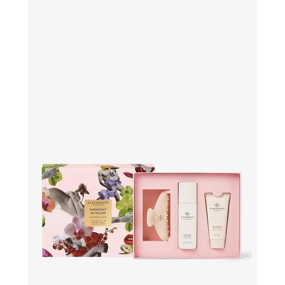 Mother's Day Limited Edition Midnight In Milan Hair & Body Gift Set by Glasshouse Fragrances 2026-Candles2go