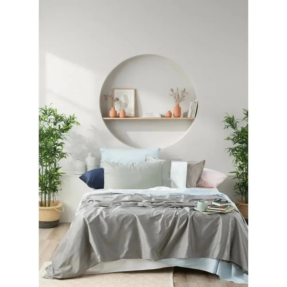 Park Avenue 500TC Bamboo Cotton Sheet Split Queen Pewter-Candles2go