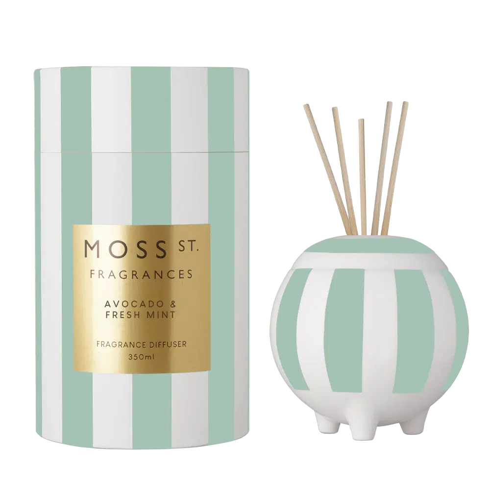 Avocado & Fresh Mint 350ml Ceramic Diffuser by Moss St Ceramics-Candles2go