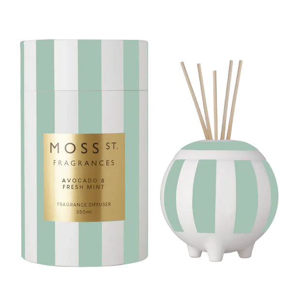 Avocado & Fresh Mint 350ml Ceramic Diffuser by Moss St Ceramics-Candles2go