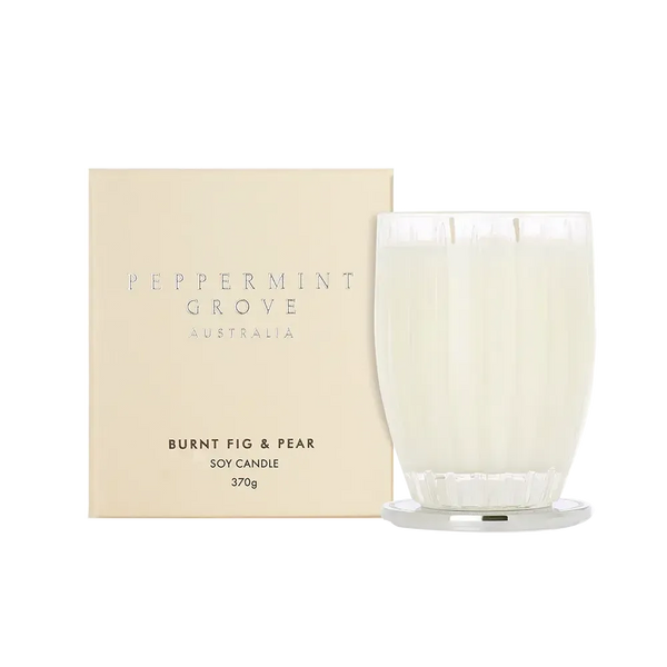 Burnt Fig and Pear Candle 370g by Peppermint Grove-Candles2go