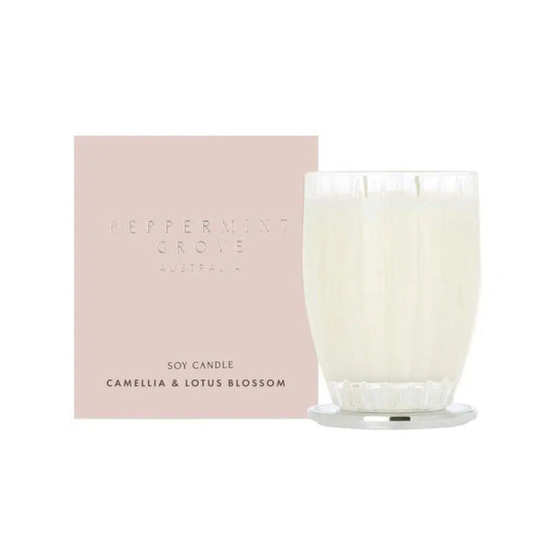 Camellia and Lotus Blossom 370g Candle by Peppermint Grove-Candles2go