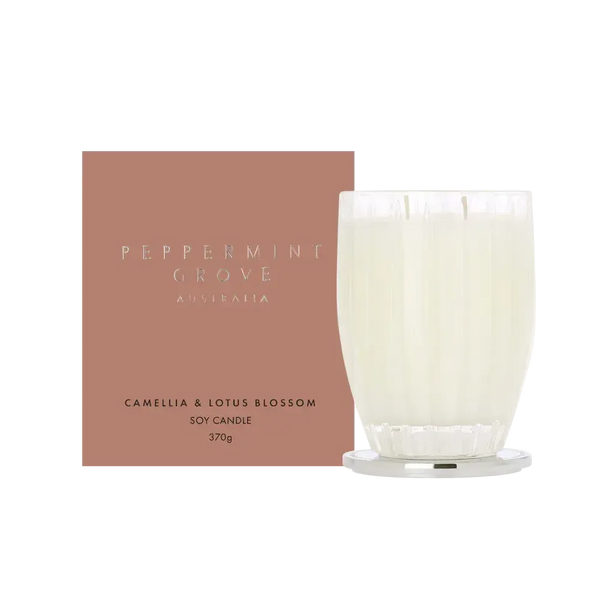 Camellia and Lotus Blossom 370g Candle by Peppermint Grove-Candles2go