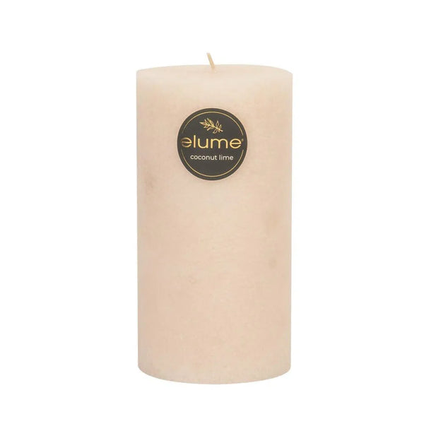 Caramel Vanilla Round 7.5 x 15cm Pillar Candle by Elume-Candles2go