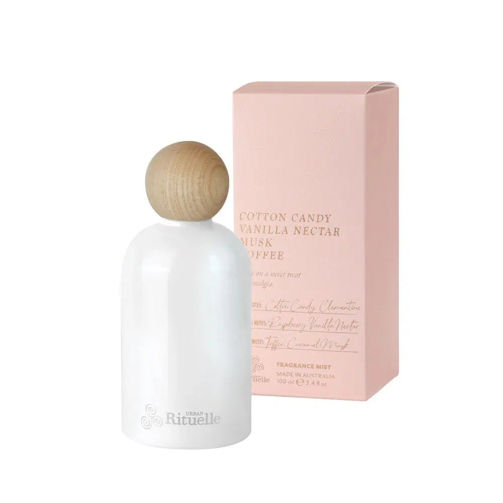 Christmas 2024 Cotton Candy, Vanilla Nectar, Musk & Toffee 100ml Room and Linen Mist by Urban Rituelle-Candles2go