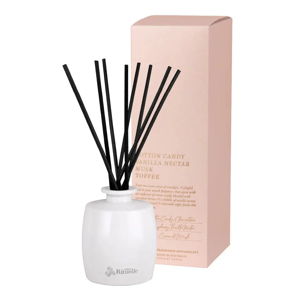 Christmas 2024 Cotton Candy, Vanilla Nectar, Musk & Toffee 220ml Diffuser by Urban Rituelle-Candles2go