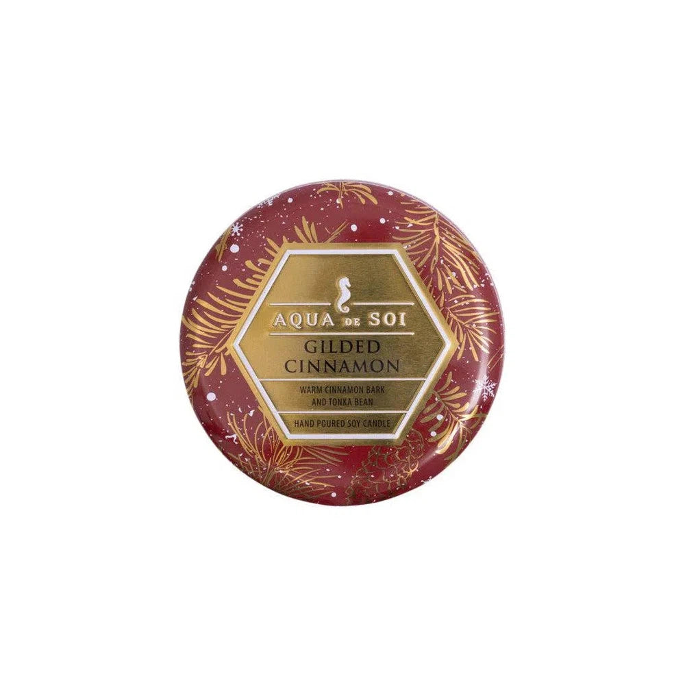 Christmas Limited Edition Gilded Cinnamon Decorative Tin Candle 266g The Soi Co by Splosh-Candles2go