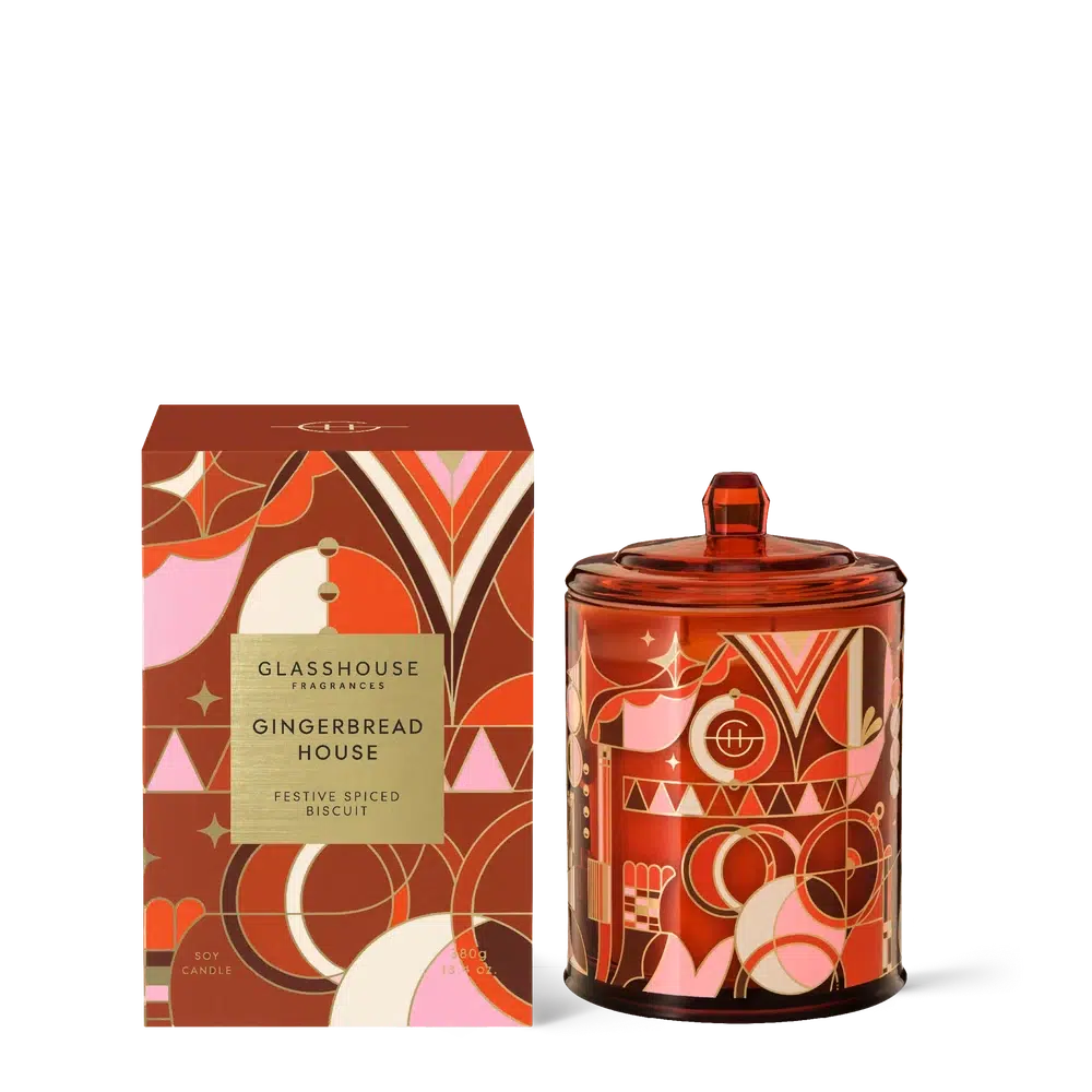 Christmas Limited Edition Gingerbread House 380g Candle by Glasshouse Fragrances-Candles2go