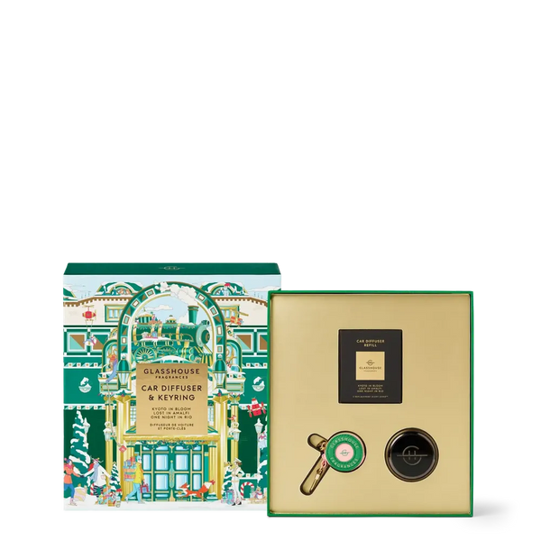 Christmas Limited Edition Glasshouse Car Diffuser & Keyring Gift Set 2025-Candles2go