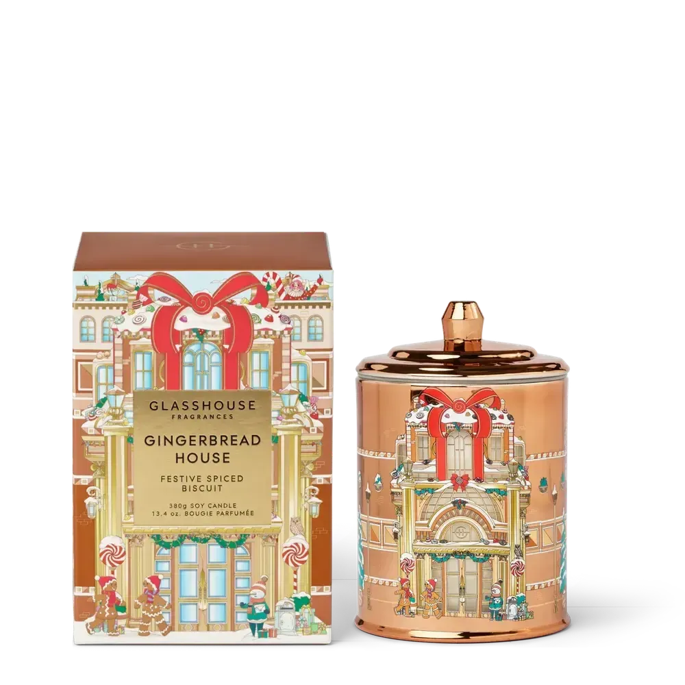 Christmas Limited Edition Glasshouse Gingerbread House 380g Candle 2025