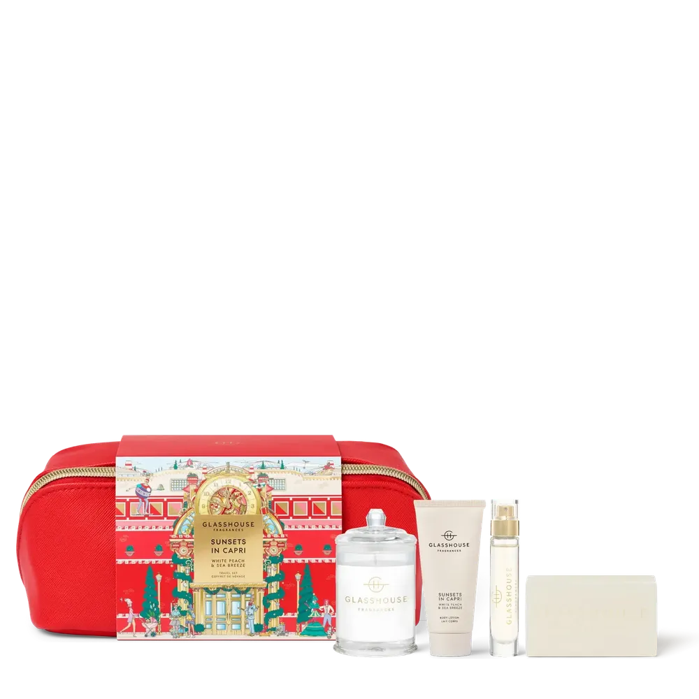 Christmas Limited Edition Glasshouse Sunsets In Capri Travel Gift Set 2025
