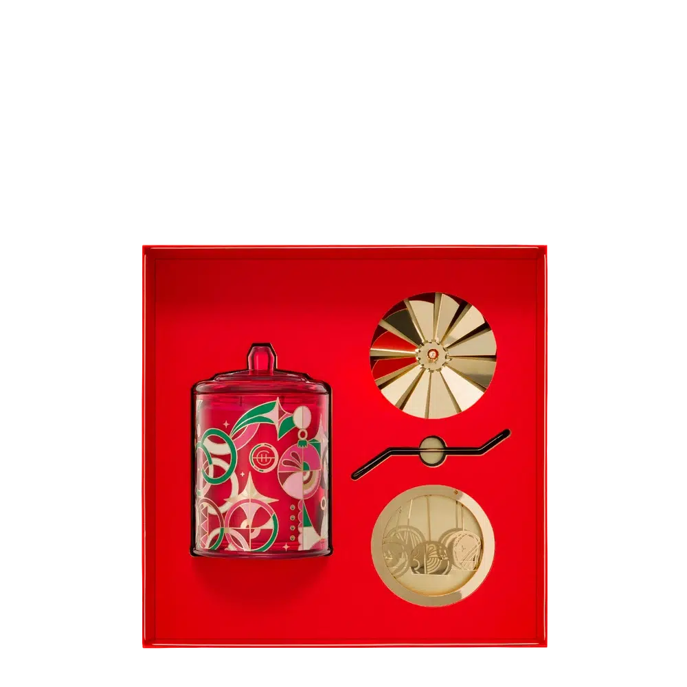 Christmas Limited Edition Kyoto In Bloom Candle & Spinning Carousel Gift Set by Glasshouse Fragrances-Candles2go