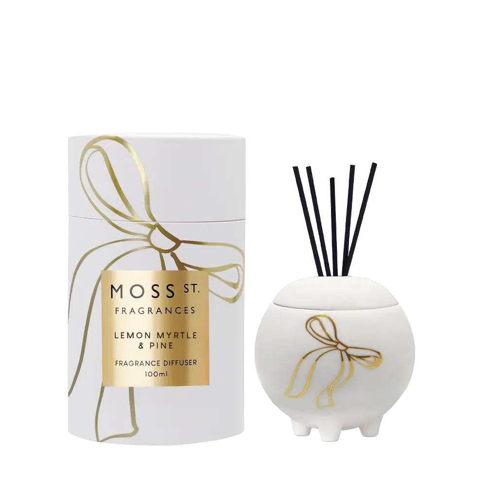 Christmas Limited Edition Lemon Myrtle & Pine 100ml Diffuser by Moss St Ceramics-Candles2go