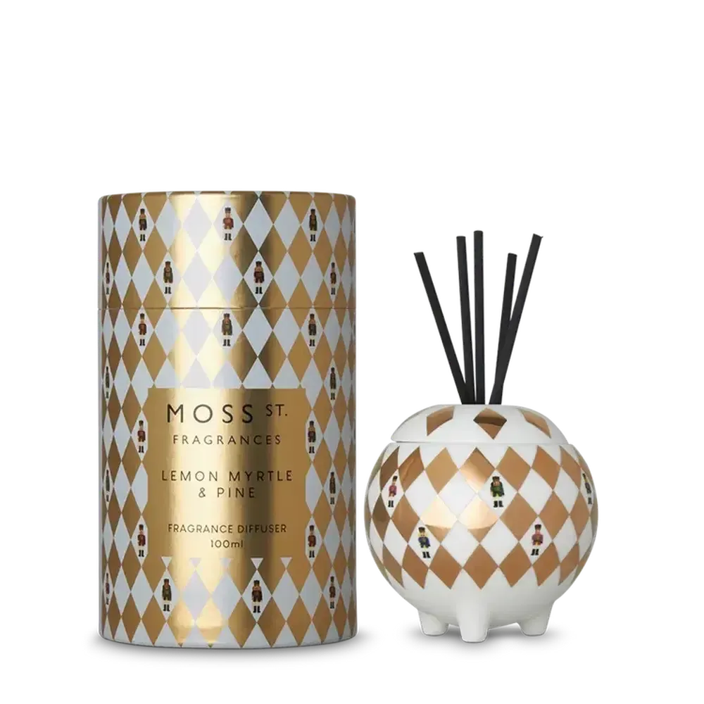 Christmas Limited Edition Moss St Ceramic Lemon Myrtle & Pine Mini Diffuser 2025-Candles2go