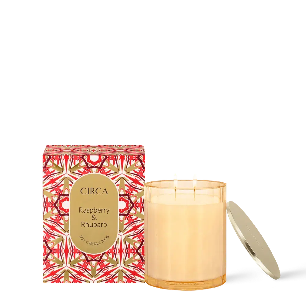 Christmas Limited Edition Raspberry & Rhubarb 350g Candle by Circa-Candles2go