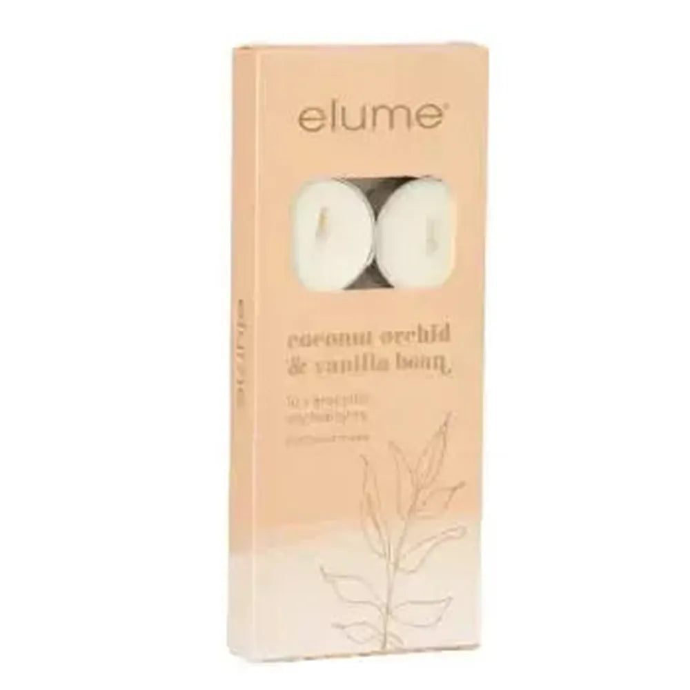 Coconut Orchid & Vanilla Bean Tealights 10 Pack by Elume-Candles2go