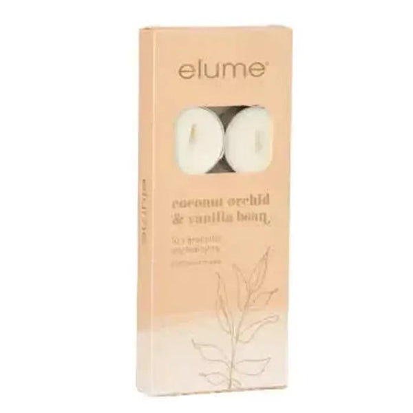 Coconut Orchid & Vanilla Bean Tealights 10 Pack by Elume-Candles2go