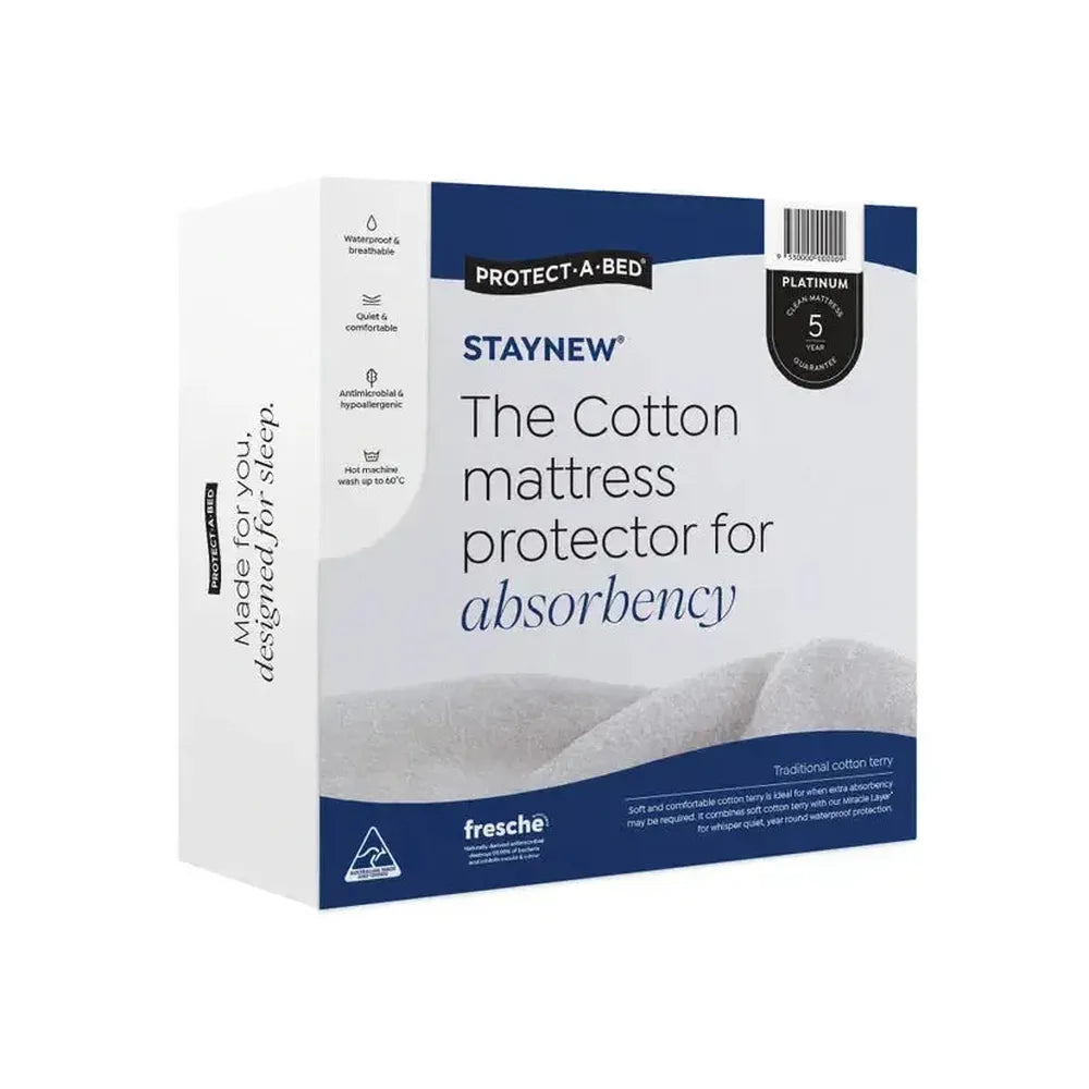 Cotton Terry Staynew Mattress Protector by Protect-A-Bed King-Candles2go