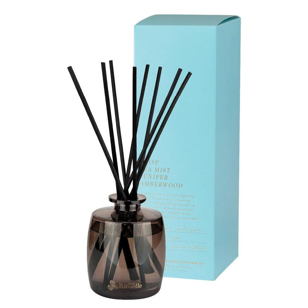 Crisp Sea Mist, Juniper and Amberwood 220ml Diffuser by Urban Rituelle-Candles2go