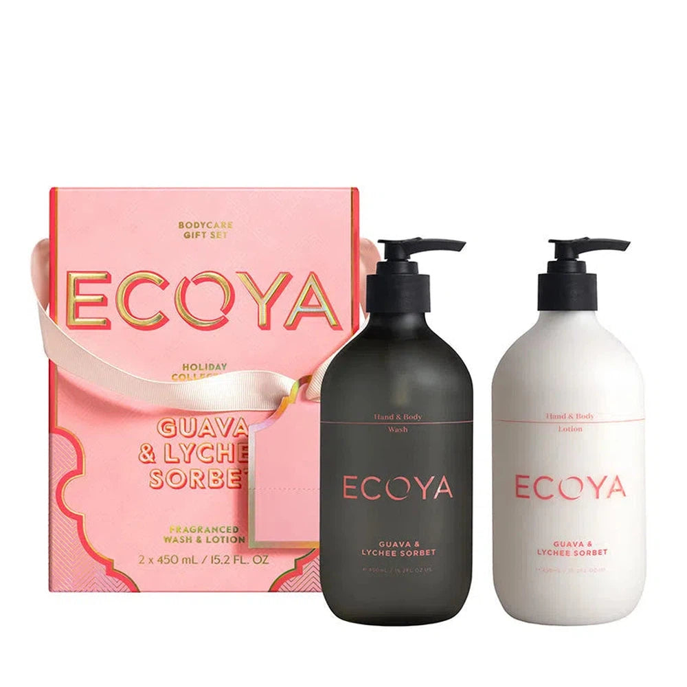 Ecoya Guava & Lychee Sorbet Bodycare Gift Set Limited Edition Christmas 2024-Candles2go