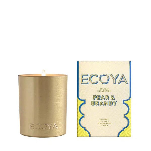 Ecoya Pear & Brandy Goldie Jar 400g Limited Edition Christmas 2024-Candles2go