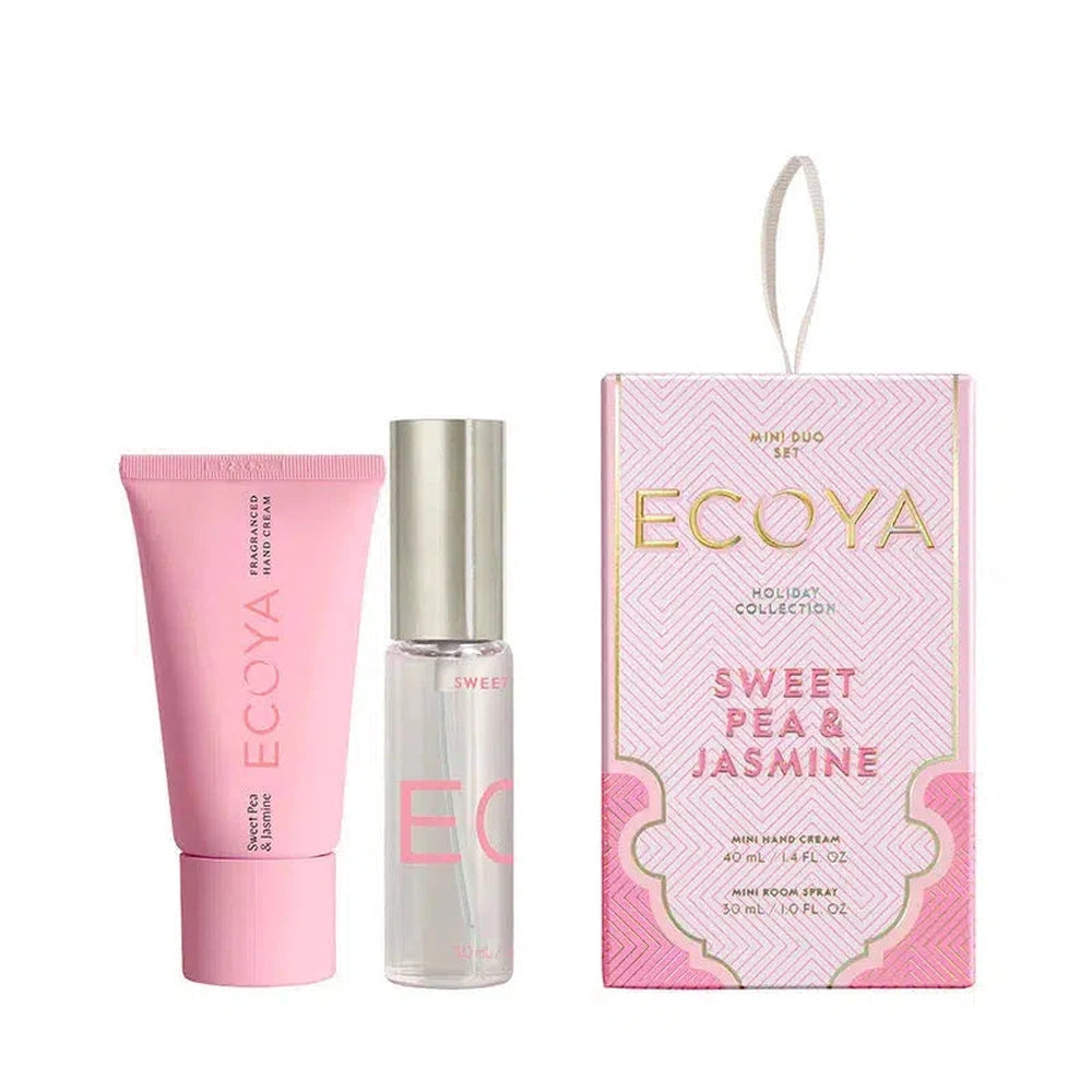 Ecoya Sweet Pea & Jasmine Mini Duo Gift Set Limited Edition Christmas 2024-Candles2go