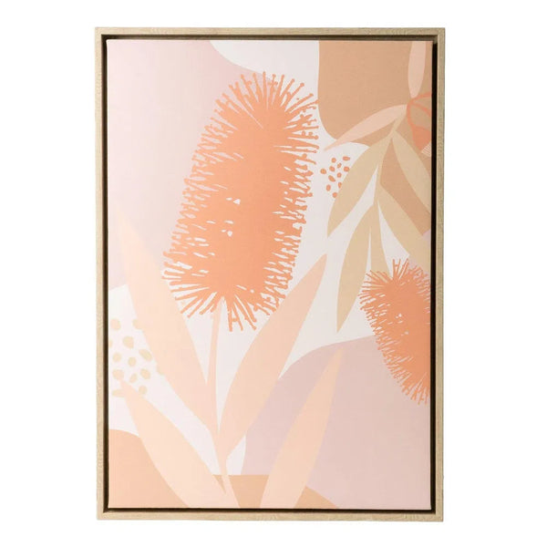 Fleur Bottlebrush Framed Canvas 44x64-Candles2go