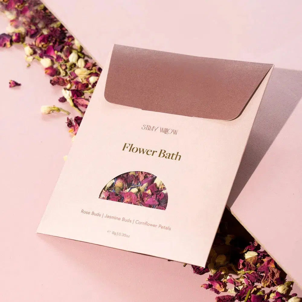 Flower Petal Bath Bomb "Flower Bath" by Stray Willow-Candles2go