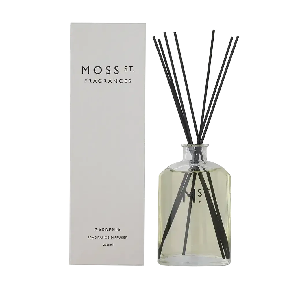 Gardenia 275ml Reed Diffuser by Moss St Fragrances-Candles2go