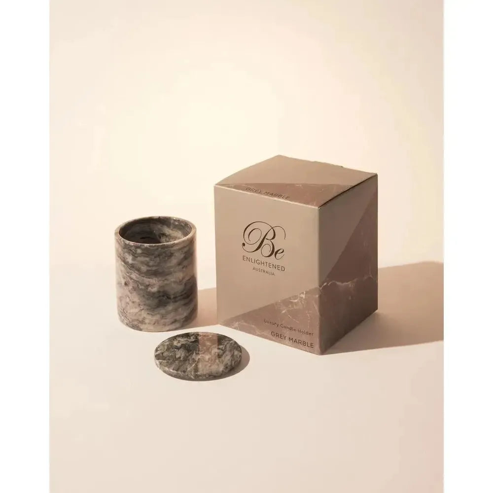 Grey Marble Luxury Candle Holder by Be Enlightened-Candles2go
