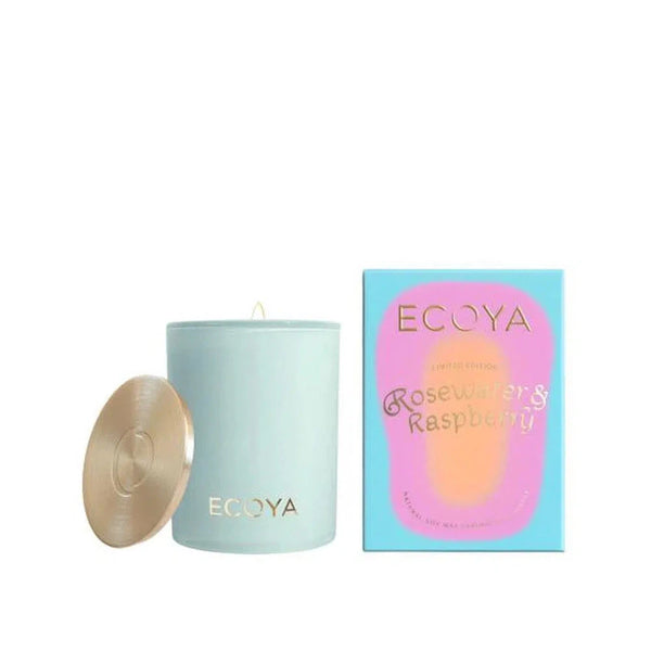 High Summer Limited Edition Rosewater & Raspberry 400g Candle by Ecoya-Candles2go