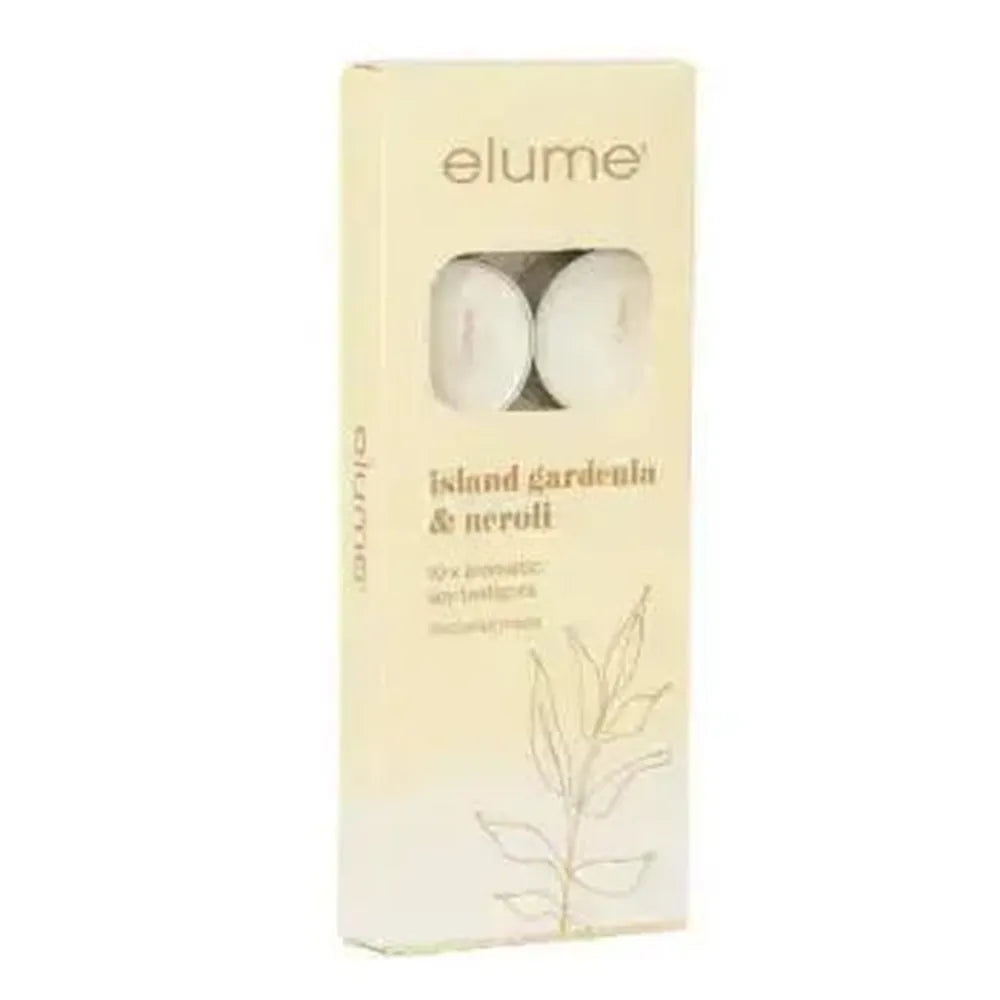 Island Gardenia & Neroli Tealights 10 Pack by Elume-Candles2go
