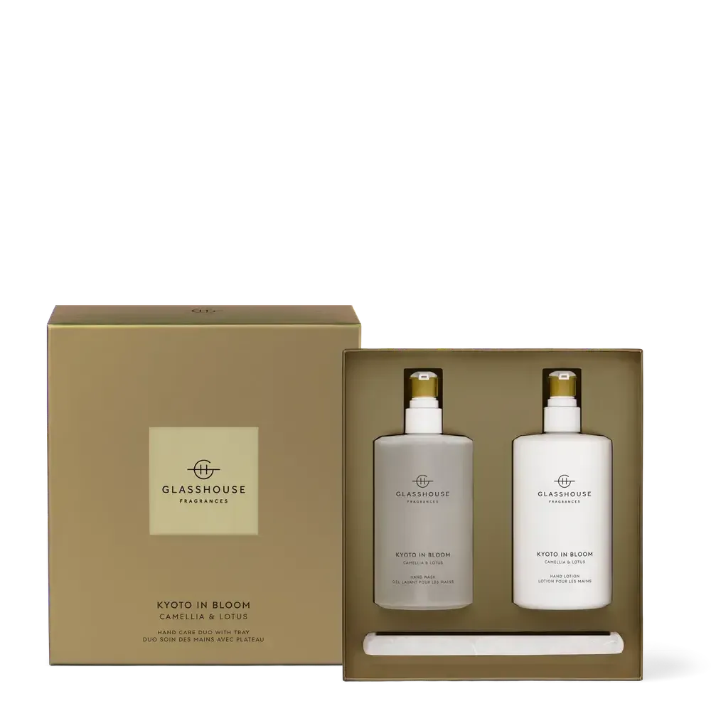 Kyoto In Bloom Hand Care Duo with Tray by Glasshouse Fragrances-Candles2go