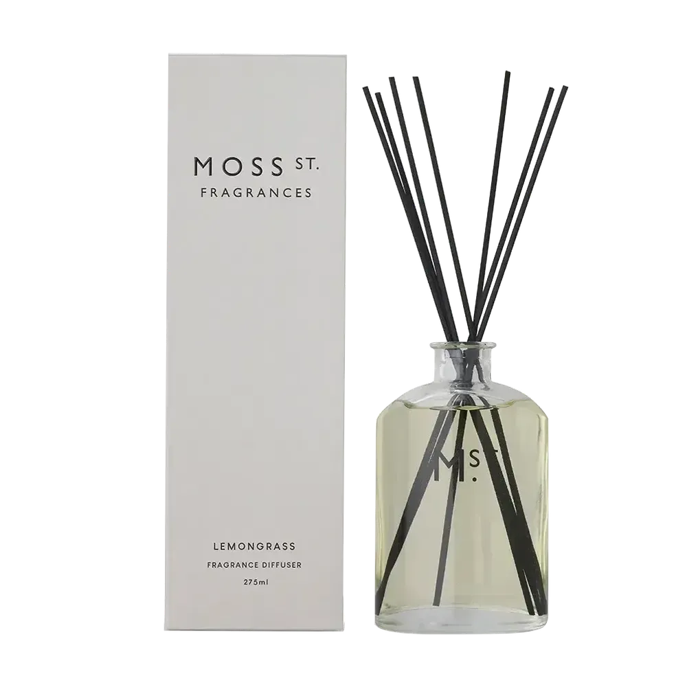 Lemongrass 275ml Reed Diffuser by Moss St Fragrances-Candles2go