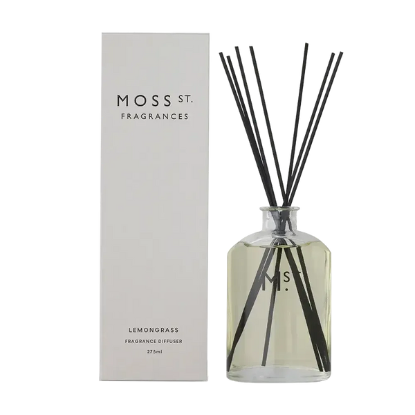 Lemongrass 275ml Reed Diffuser by Moss St Fragrances-Candles2go