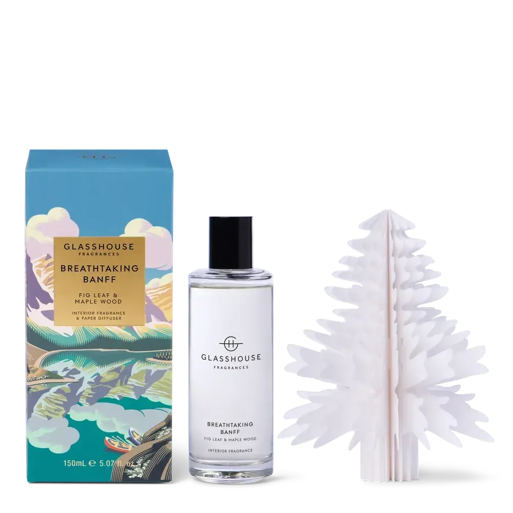 Limited Edition Breathtaking Banff 150ml Interior Fragrance & Paper Diffuser Set by Glasshouse Fragrances - Northern Peaks Collection-Candles2go