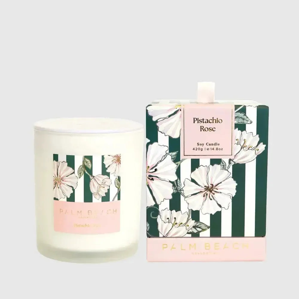 Limited Edition Mother's Day Pistachio Rose 420g Candle by Palm Beach-Candles2go