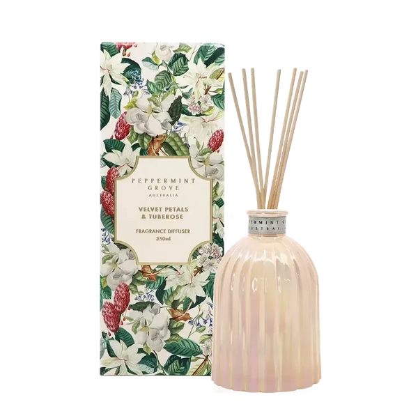Limited Edition Mother's Day Velvet Petals & Tuberose 350ml Diffuser by Peppermint Grove-Candles2go