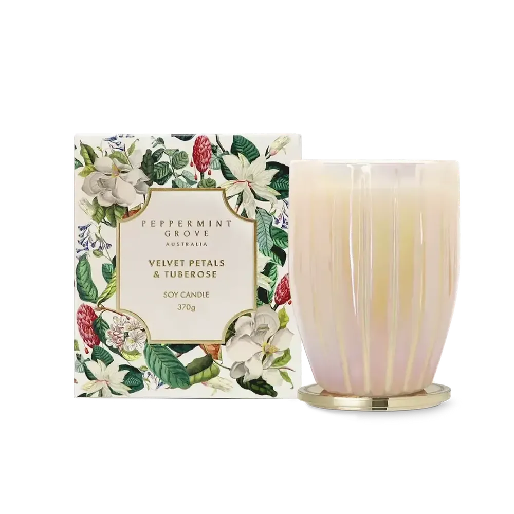 Limited Edition Mother's Day Velvet Petals & Tuberose 370g Candle by Peppermint Grove-Candles2go