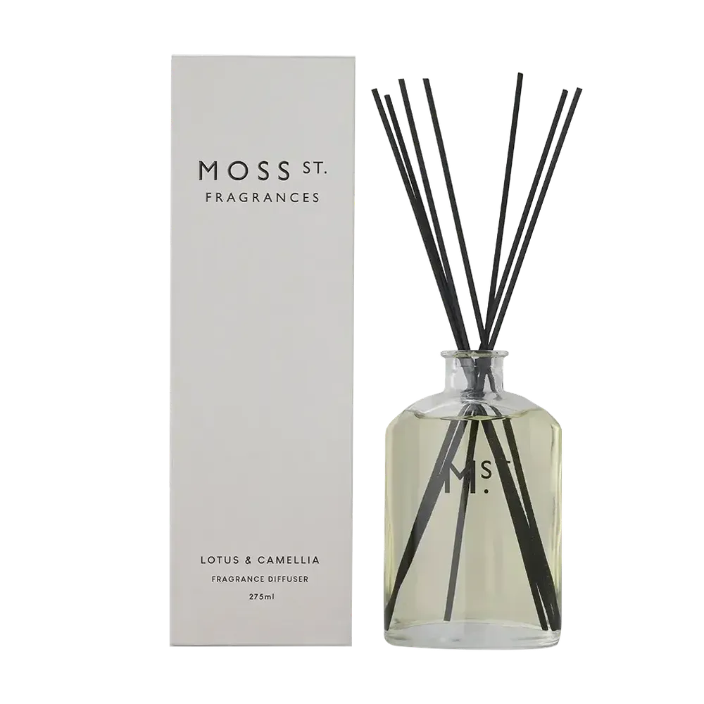 Lotus and Camelia 275ml Reed Diffuser by Moss St Fragrances-Candles2go