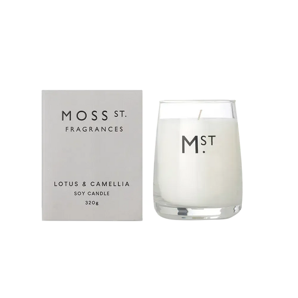 Lotus and Camelia 320g Candle by Moss St Fragrances-Candles2go