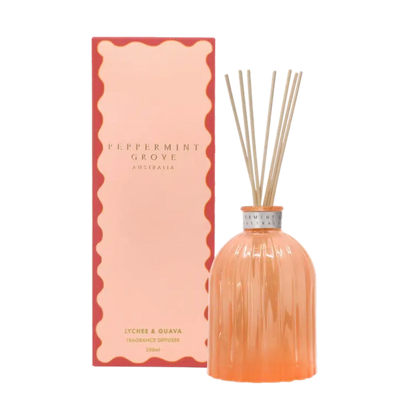 Lychee and Guava Limited Edition 350ml Diffuser by Peppermint Grove-Candles2go