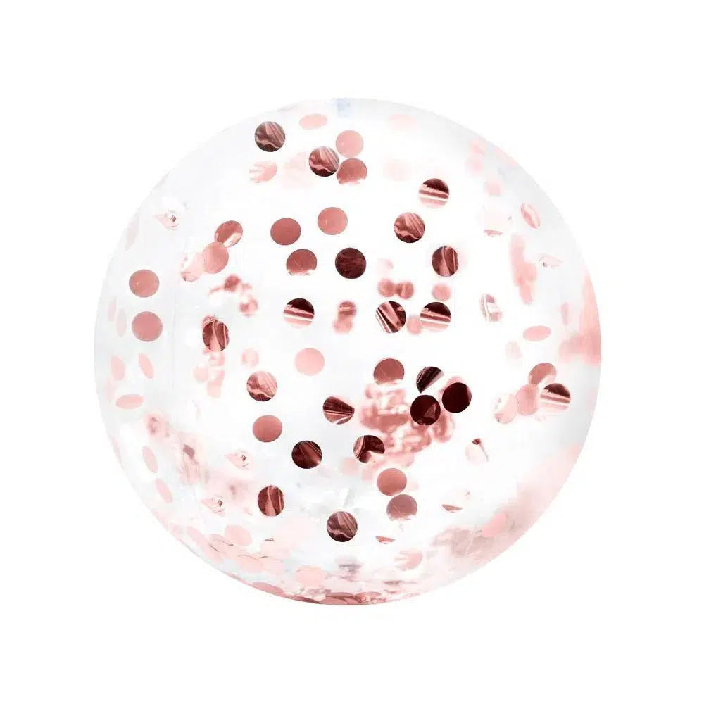 Minnidip Rose Gold Confetti Beach Ball-Candles2go