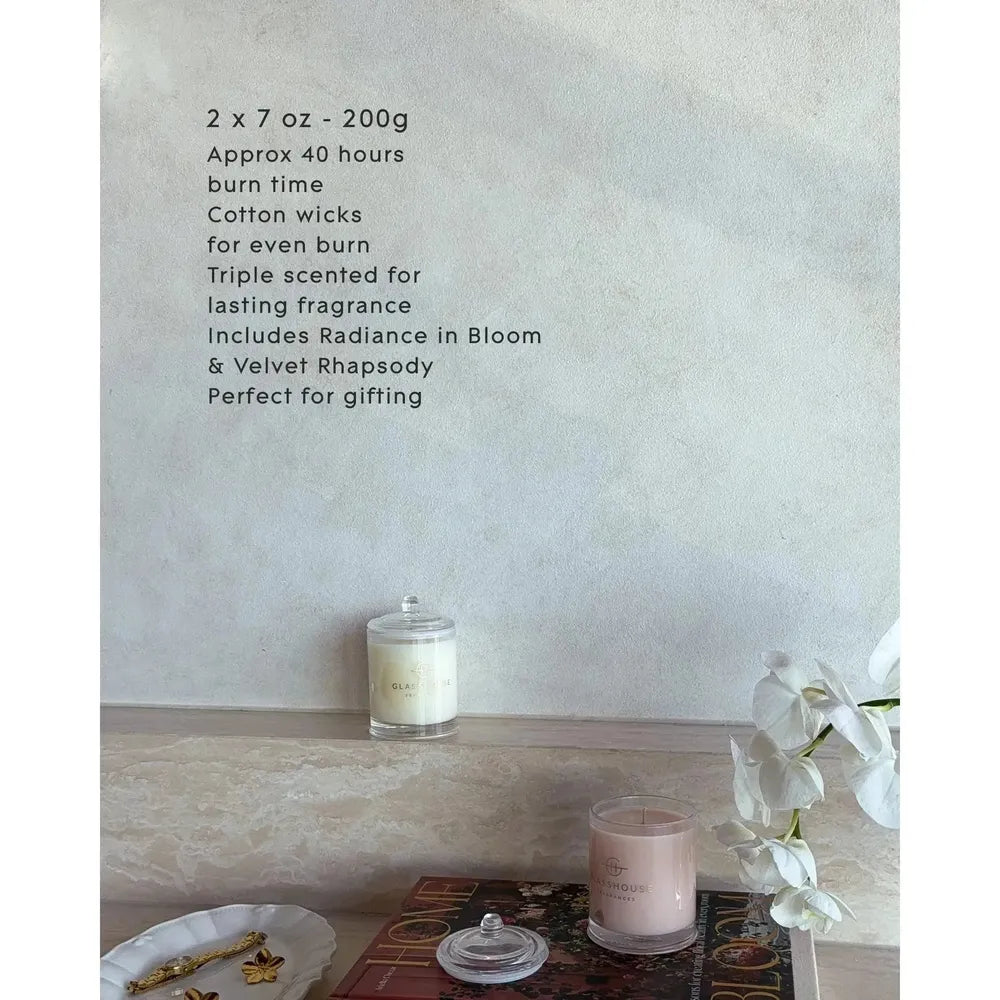 Mother's Day Limited Edition Candle Duo 200g Gift Set by Glasshouse Fragrances 2026-Candles2go
