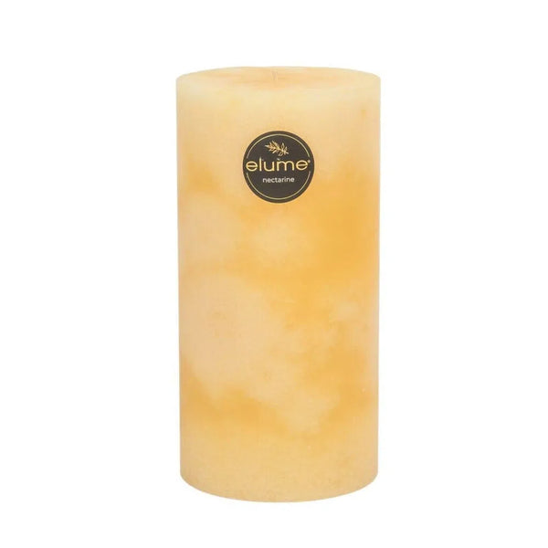 Nectarine Round 10 x 20cm Pillar Candle by Elume-Candles2go